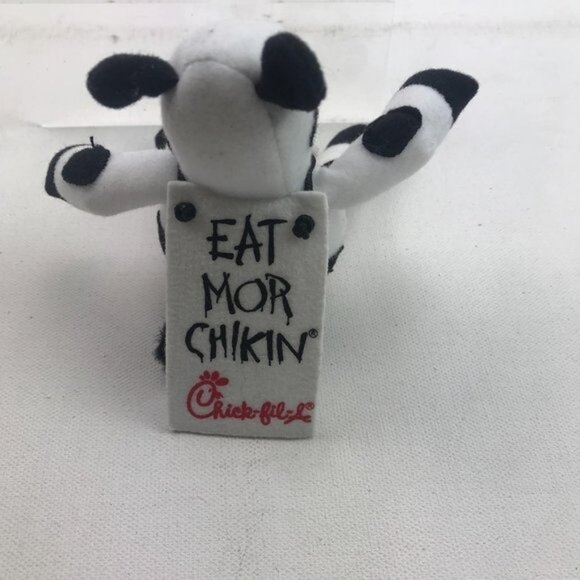 10/09 OLD Chick Fil A Eat More Chikin Cow Stuffed Animal Plush Mini Mascot Toy - Picture 4 of 7